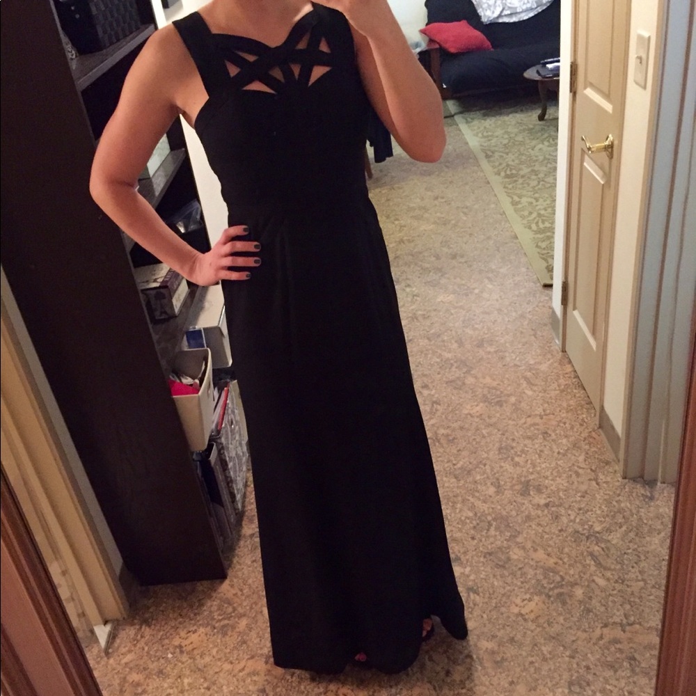NWT BCBG Max Azria Valerie Black Gown Floor Length
